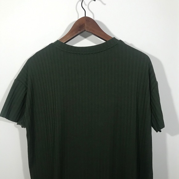 Forever 21 Army Green Ribbed T-Shirt Dress - Picture 5 of 6